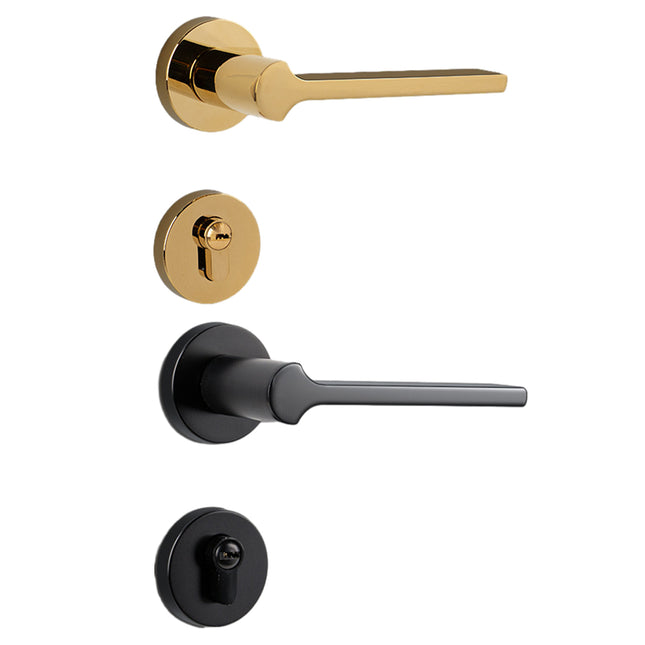 Interior Door Handle Lock Set Bedroom Privacy Door Lock Modern Handle