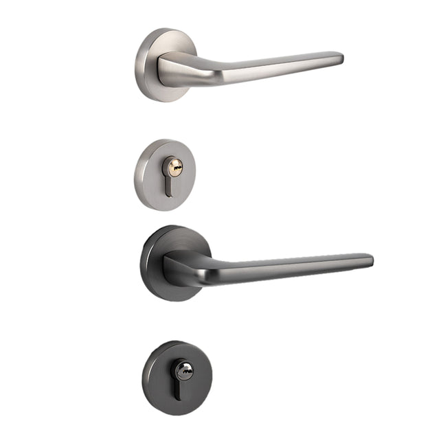 Zinc Alloy Door Lock Model Indoor Bedroom Handle Lock Black Privacy Room Lock