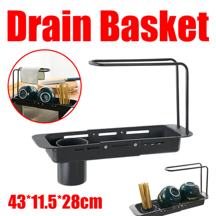 Retractable Stainless Steel Kitchen Sink Drain Rack Kitchen Counter Storage