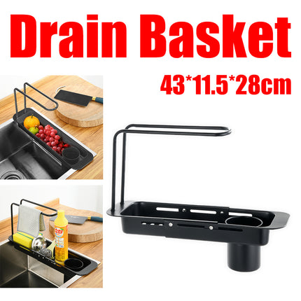 Retractable Stainless Steel Kitchen Sink Drain Rack Kitchen Counter Storage