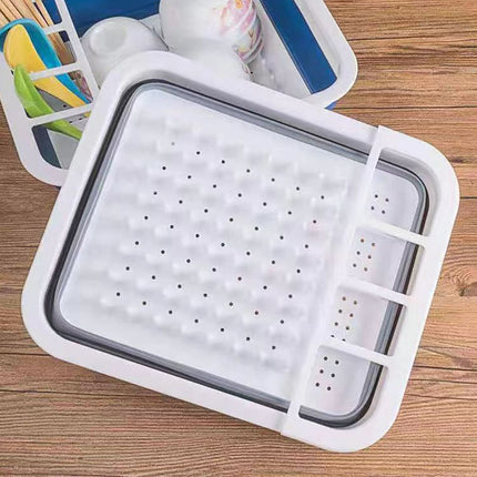 Kitchen Draining Rack Foldable Type Multi Functional Bowl Chopstick Drying Shelf