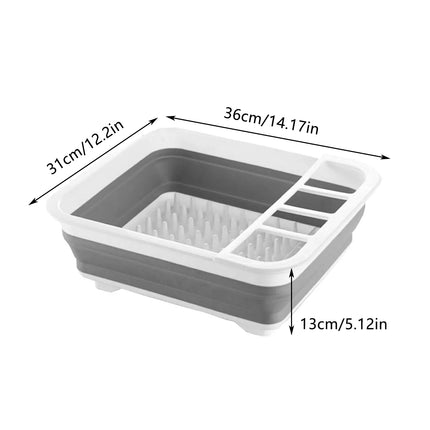 Kitchen Draining Rack Foldable Type Multi Functional Bowl Chopstick Drying Shelf