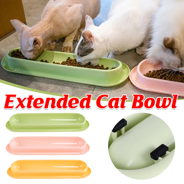 Extended Cat Bowl Pet Bowl Feeding Basin Drinking Water Cat Bowl for Cats