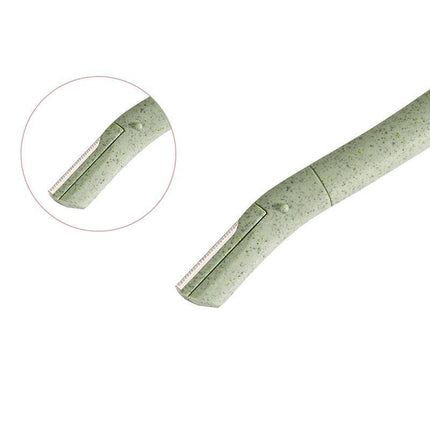 3/6/12X Eyebrow Razor Wheatstraw Women’S Facial Dermaplaning Biodegradable Tools - Aimall