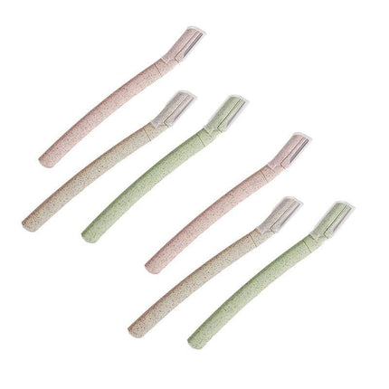 3/6/12X Eyebrow Razor Wheatstraw Women’S Facial Dermaplaning Biodegradable Tools - Aimall