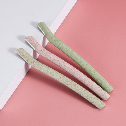 3/6/12X Eyebrow Razor Wheatstraw Women’S Facial Dermaplaning Biodegradable Tools - Aimall