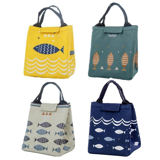 Portable Insulated Lunch Box Carry Tote Picnic Case Storage Bag 23.5x20x17cm