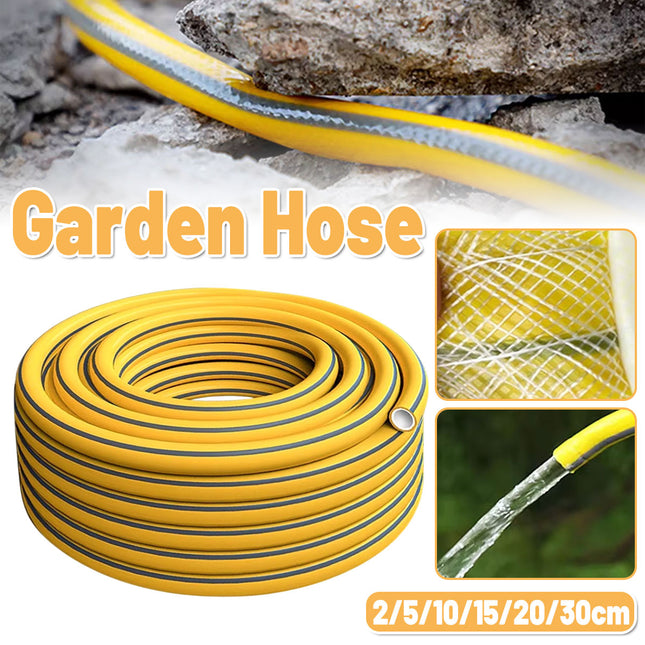 Heavy Duty Garden Hose Pipe Reel Reinforced Anti-kink Outdoor Hosepipe Yellow