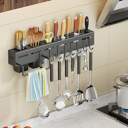Stainless Steel Kitchen Utensil Storage Rack Organiser Knife Pan Holder Shelves