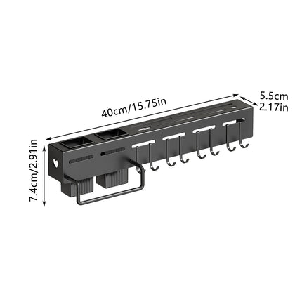 Stainless Steel Kitchen Utensil Storage Rack Organiser Knife Pan Holder Shelves
