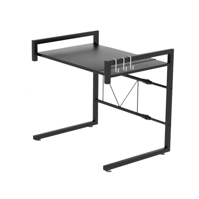 Microwave Shelf Stand 2 Tier Metal Adjustable Rack Kitchen Counter Organizer