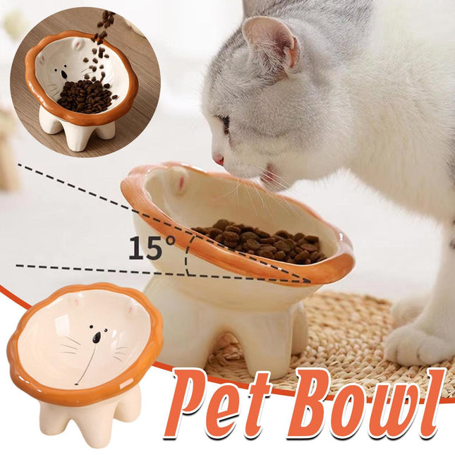 Cartoon Lion Pet Bowl Food and Water Dish for Cats and Dogs Feeding Accessories