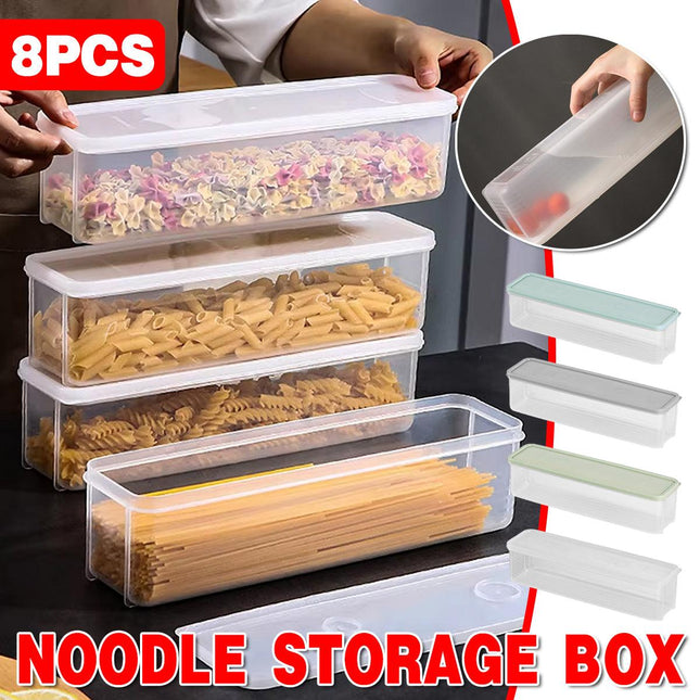 8pcs Noodles Storage Box Dry Food Container Spaghetti Pasta Fresh Keeping Box