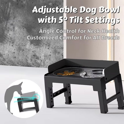 Height Adjustable Pet Feeding Bowl Dog Bowl Elevated Pet Dish Food Water Bowl