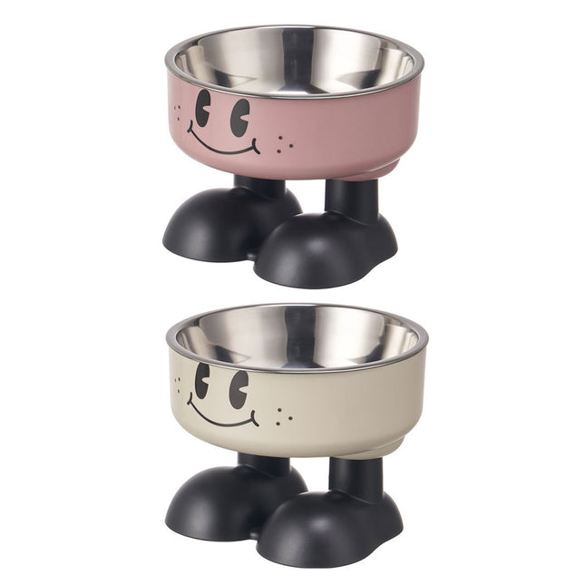 Pet Stainless Steel Bowl Non Slip Raised Dog Cat Feeder Large Food Capacity