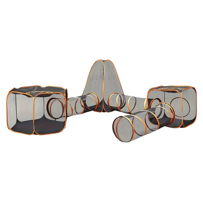 6pcs Outdoor Pet Play Tunnel Folding Cat and Dog Pen Playpen for Pets Indoor