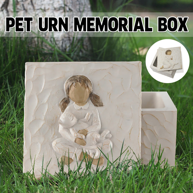 Resin Animal Pet Urn For Dogs Cats Moistureproof Memorial Storage For Pet Ashes