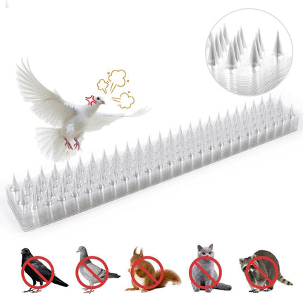 10pcs Clear Anti Bird Spikes for Indoor and Outdoor Bird Repellent Mat Set