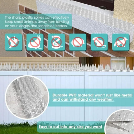 10pcs Clear Anti Bird Spikes for Indoor and Outdoor Bird Repellent Mat Set