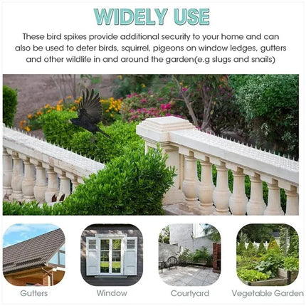 10pcs Clear Anti Bird Spikes for Indoor and Outdoor Bird Repellent Mat Set