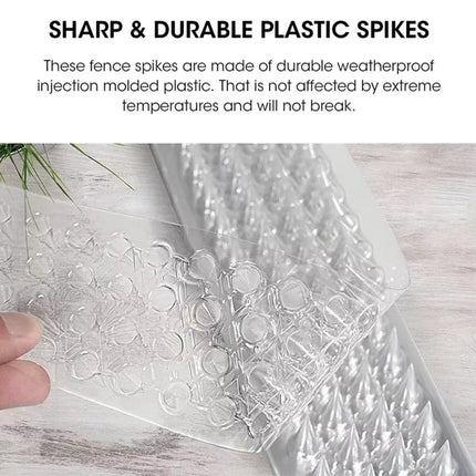 10pcs Clear Anti Bird Spikes for Indoor and Outdoor Bird Repellent Mat Set