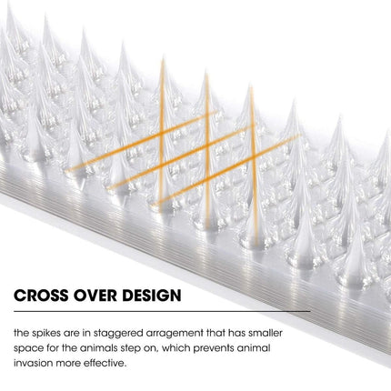 10pcs Clear Anti Bird Spikes for Indoor and Outdoor Bird Repellent Mat Set