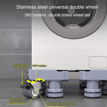 Adjustable Appliance Base Stand with Lockable Swivel Casters Heavy Duty AntiSlip