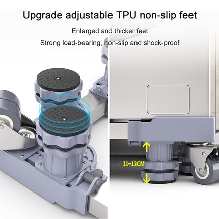 Adjustable Appliance Base Stand with Lockable Swivel Casters Heavy Duty AntiSlip