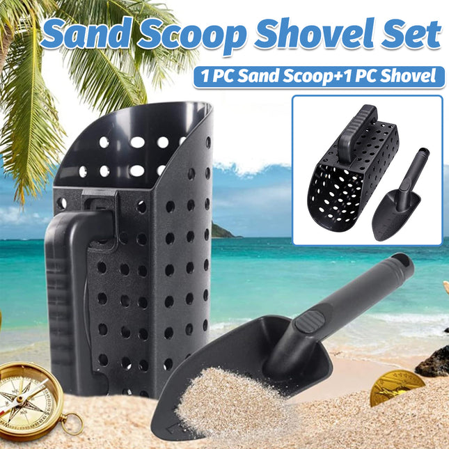 2pcs Sand Scoop Shovel Set Plastic Beach Digging Filter Tool for Little Ones Beach Toy