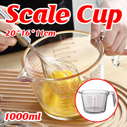 Glass Measuring Cup Large Capacity Thickened Heat Resistant Kitchen Baking Tool