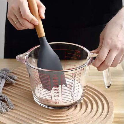 Glass Measuring Cup Large Capacity Thickened Heat Resistant Kitchen Baking Tool