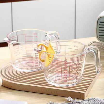 Glass Measuring Cup Large Capacity Thickened Heat Resistant Kitchen Baking Tool