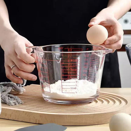 Glass Measuring Cup Large Capacity Thickened Heat Resistant Kitchen Baking Tool
