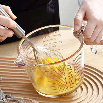 Glass Measuring Cup Large Capacity Thickened Heat Resistant Kitchen Baking Tool