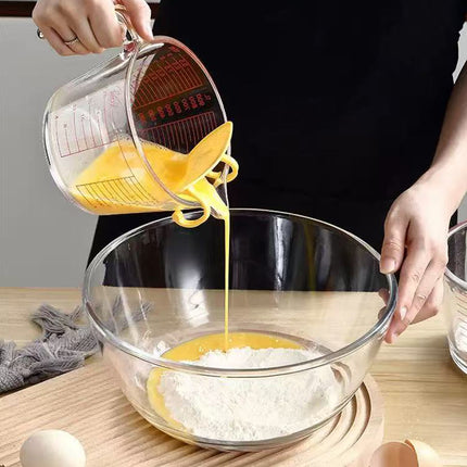 Glass Measuring Cup Large Capacity Thickened Heat Resistant Kitchen Baking Tool
