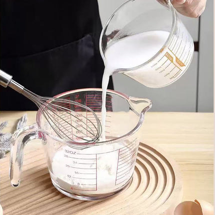Glass Measuring Cup Large Capacity Thickened Heat Resistant Kitchen Baking Tool