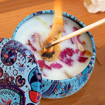 Scented Candle 4pcs Lavender Floral Gift Candles Purple Birthday Present Decor