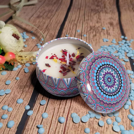 Scented Candle 4pcs Lavender Floral Gift Candles Purple Birthday Present Decor