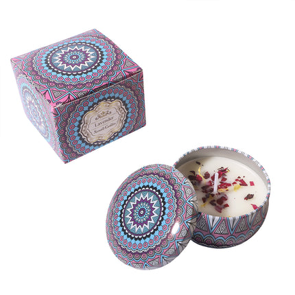 Scented Candle 4pcs Lavender Floral Gift Candles Purple Birthday Present Decor