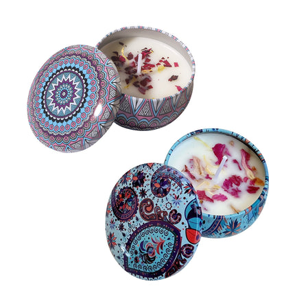 Scented Candle 4pcs Lavender Floral Gift Candles Purple Birthday Present Decor