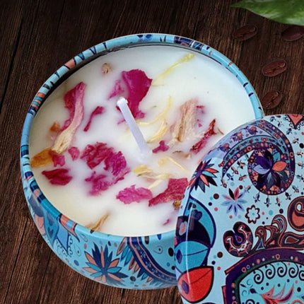 Scented Candle 4pcs Lavender Floral Gift Candles Purple Birthday Present Decor