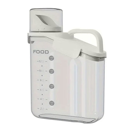 2Sizes Portable Transparent Grain Storage Jar Cat Food Rice Snack Tea Container