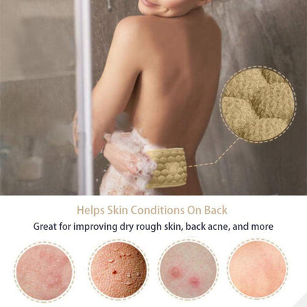 New Bath Shower Exfoliating Back Strap Loofah Body Sponge Scrubber Spa Brush - Aimall