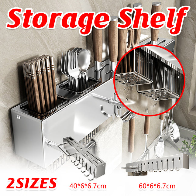 Storage Rack Multifunctional Wall mounted Knife Rack Kitchen Organization