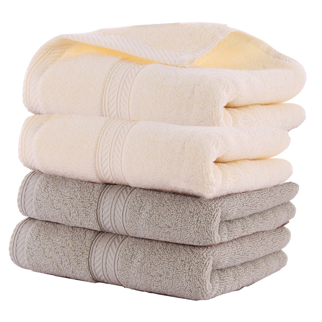 2 PCS Thick Absorbent Cotton Face Towel Soft Yarn Skin Friendly Washcloth Use