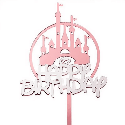 Happy Birthday Anniversary Wedding Cake Flowers Topper Acrylic Party Decorations - Aimall