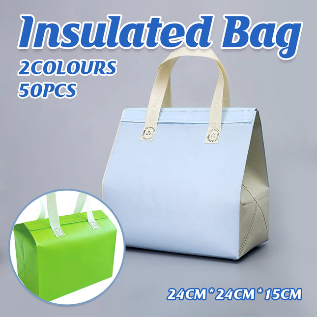 Packaging Bags 50pcs Thermal Insulated Milk Tea Cake Storage Carrier Bags