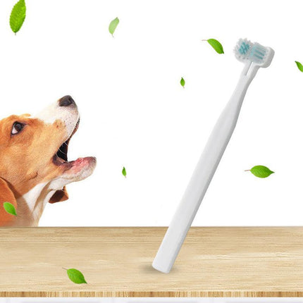 Double Head Toothbrush Dog Pet Cat Brush Dental Health Gum Care Cleaning Teeth - Aimall