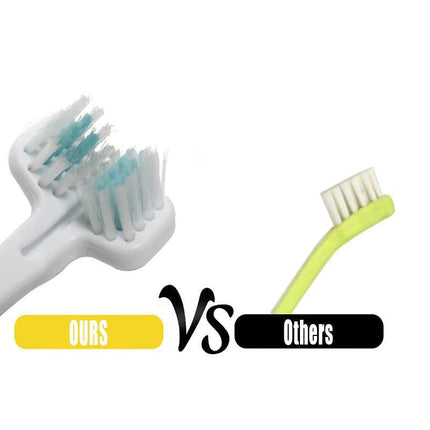 Double Head Toothbrush Dog Pet Cat Brush Dental Health Gum Care Cleaning Teeth - Aimall