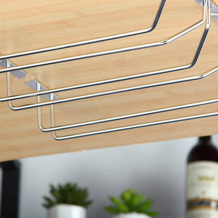 Wine Glass Cup Holder Hanging Bar Hanger Steel Wine Rack Shelf Champagne Storage - Aimall